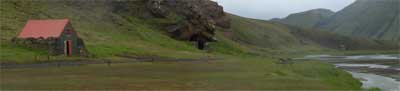 The old hut for sheep gatherers was built 1907.